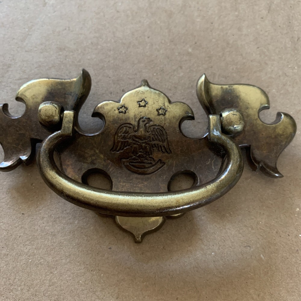 Bald Eagle Brass Antique Hardware Colonial Chippendale Drawer Pull 2,5”center K4