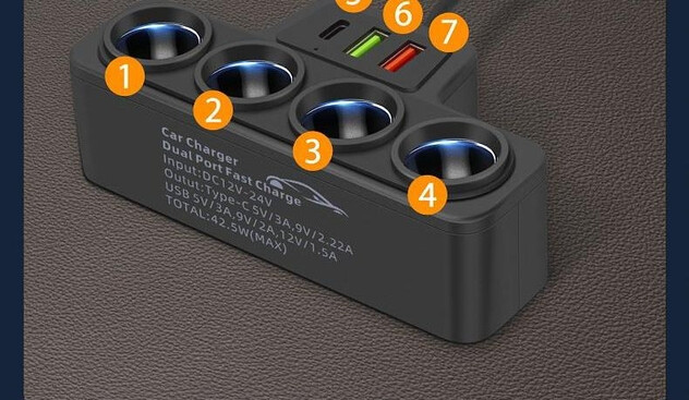 Car Cigarette Lighter Car Conversion Power Plug High Power Female Socket