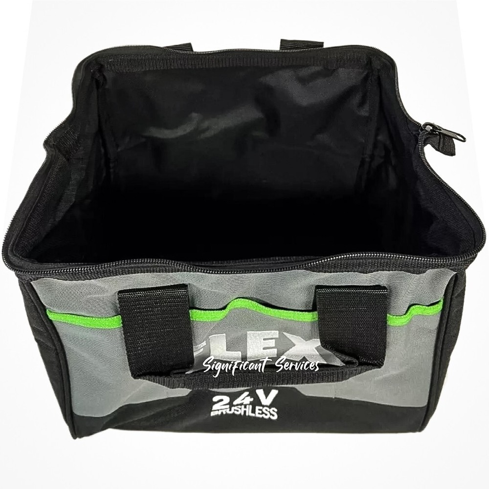 FLEX 24V Brushless Drill/Driver Tool Bag Approximately 18”x 12”x 9” Medium