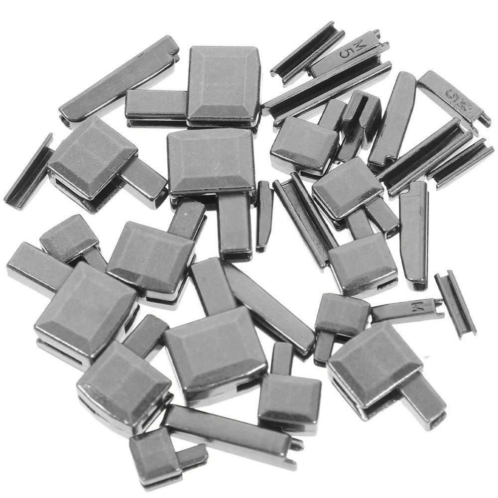 16 Sets Zipper Bottom Stops Universal Repair Accessory Fasteners