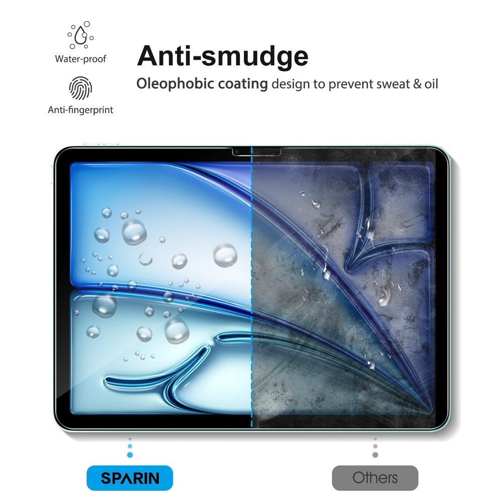 SPARIN 2 Pack Screen Protector for iPad Air 11" M3 / M2, Clear