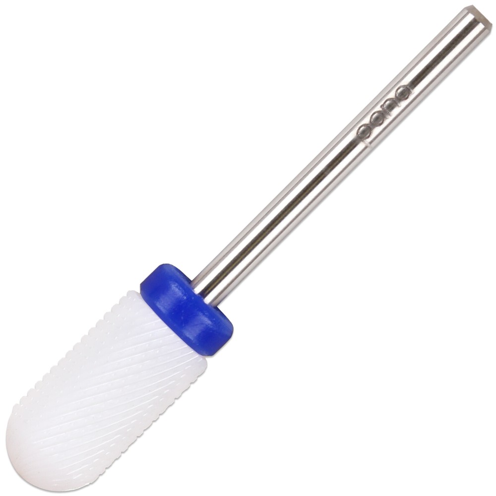 Professional Ceramic White Round Top Large Barrel Bit Nail Drill Medium Grit