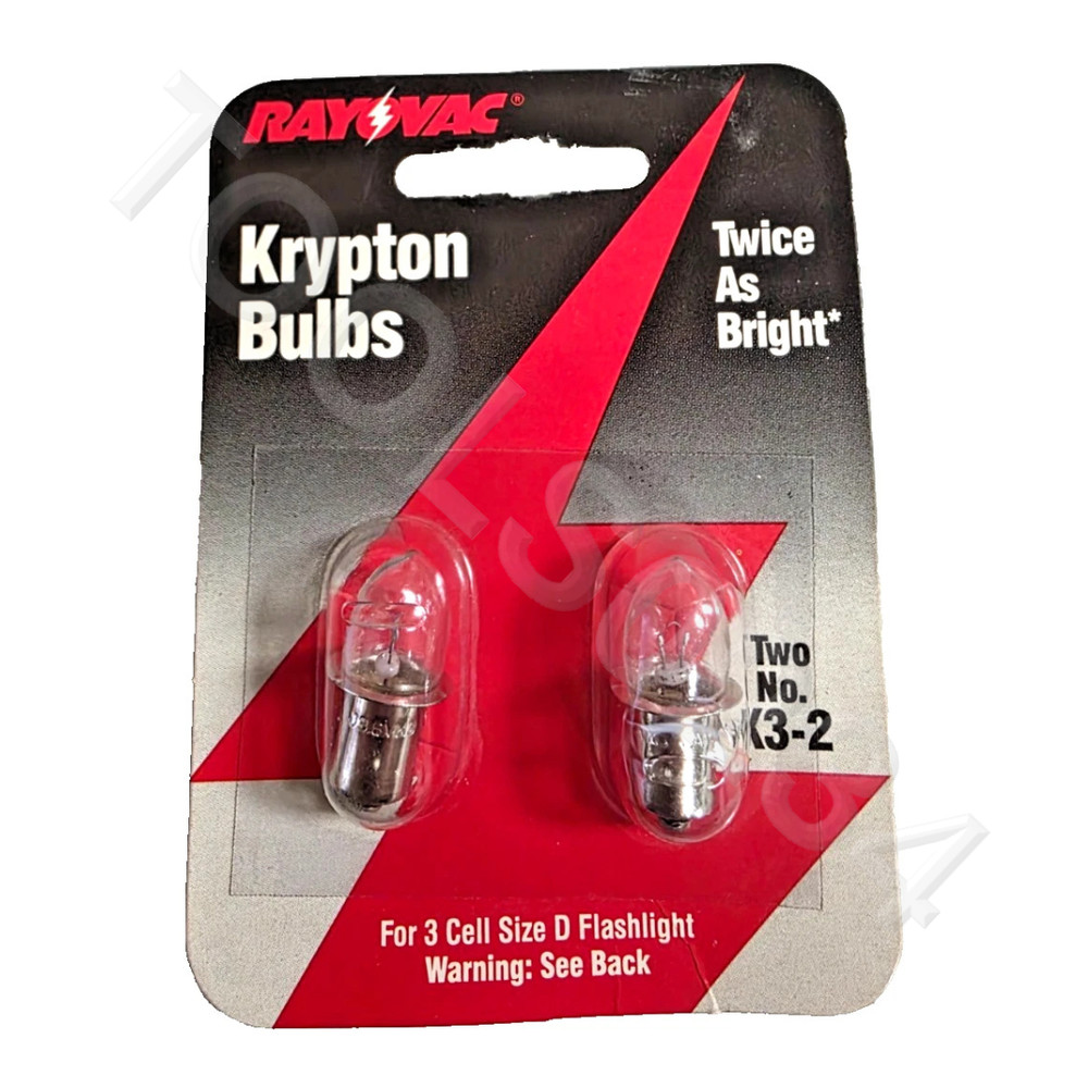 Rayovac K3-2 Krypton Bulb 3-D Replacement Bulb 2 Pack