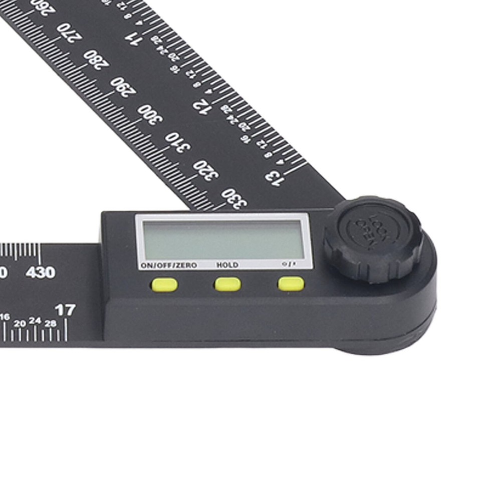 Electronic Angle Ruler LCD Digital Protractor Angle Finder 0‑300mm 0‑360 Degree