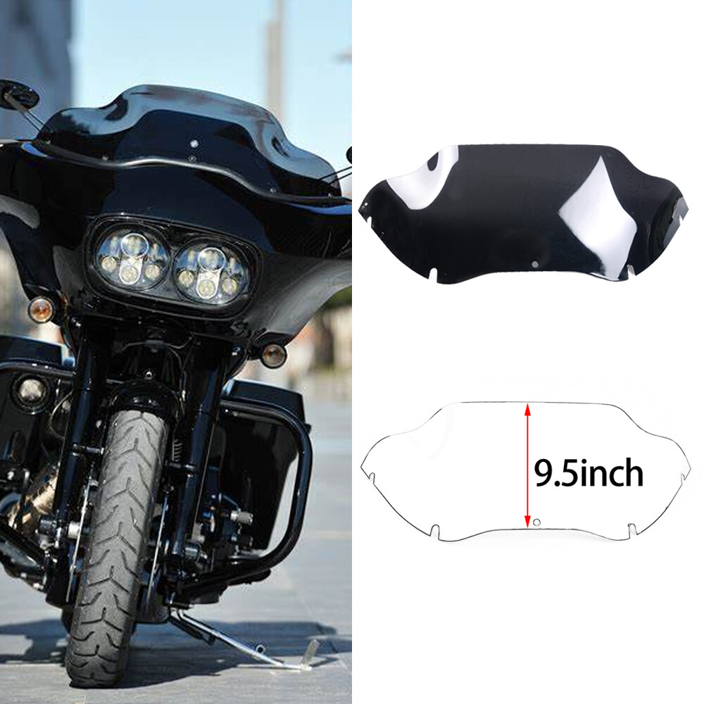 9.5'' Windshield Windscreen for Harley Davidson Touring Road Glide 1996-2013