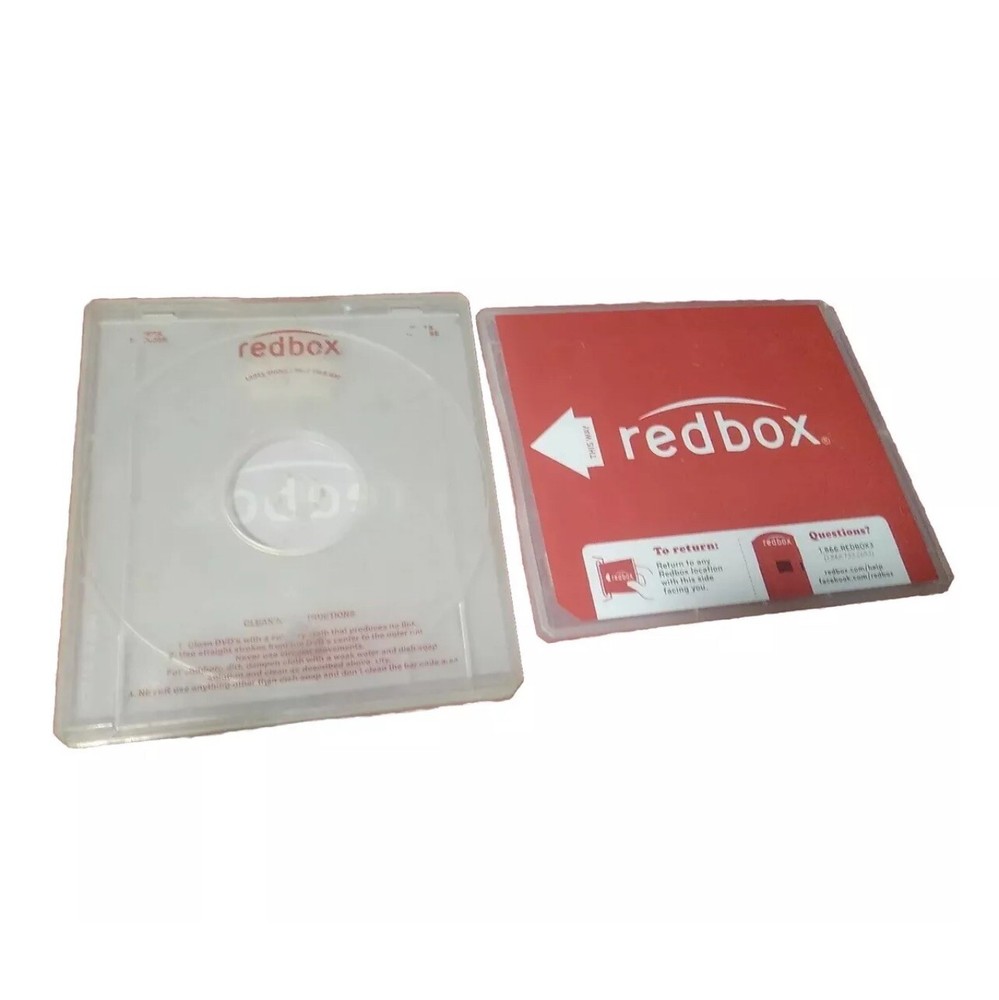 25 Empty Redbox CD/DVD/Blu-ray Disc Cases Hard Plastic
