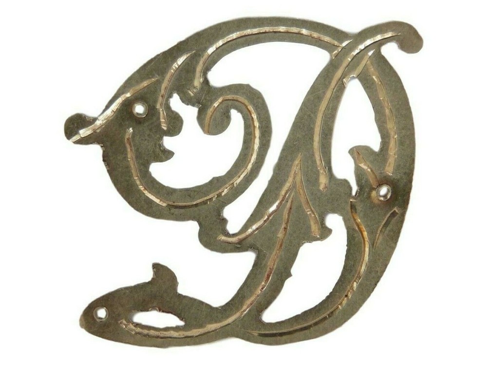 Antique Silver Letter / Initial D for restoration or craft projects