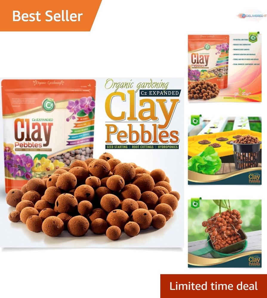 Expanded Clay Pebbles for Hydroponics Orchids Soil Conditioner 4lb