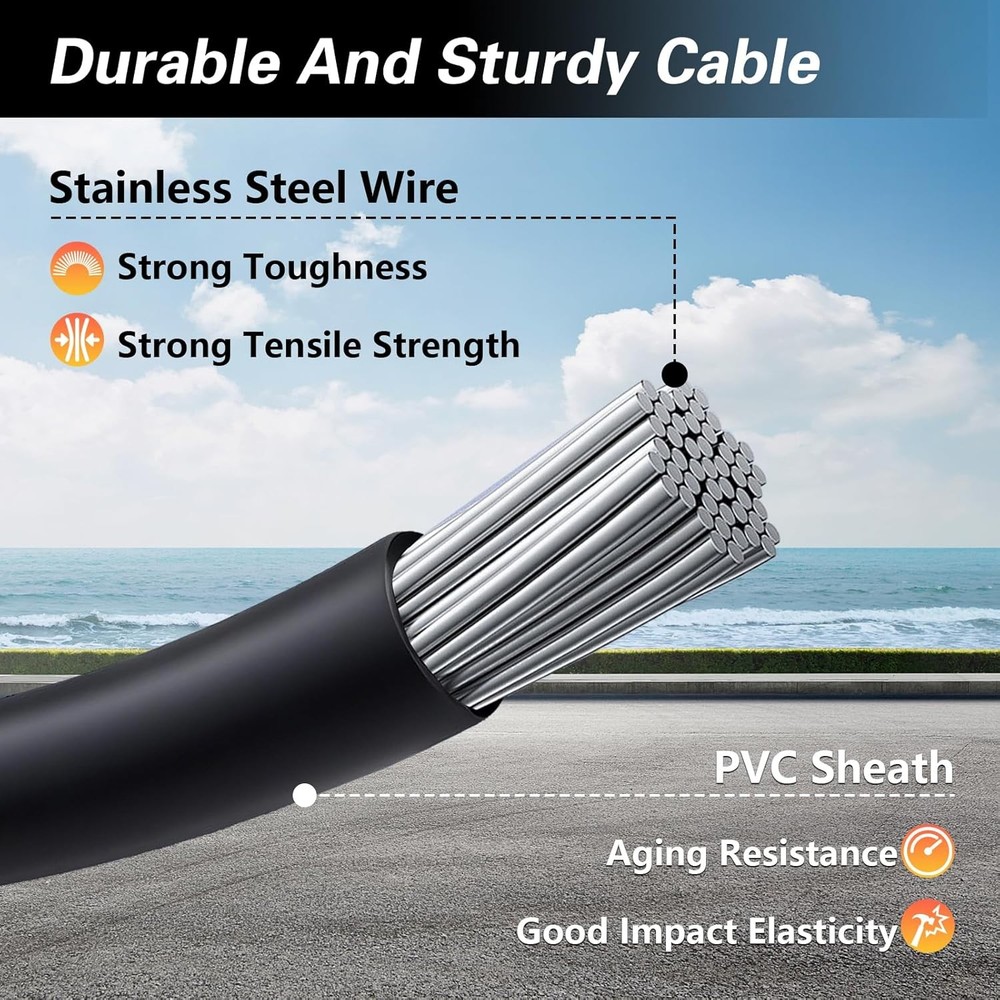 Right Side Left Cargo Door Upper & Lower Latch Release Cable Compatible with For
