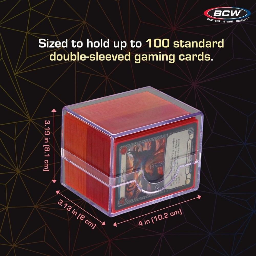 1 BCW Crystal Clear Smooth Glossy Prism Deck Case
