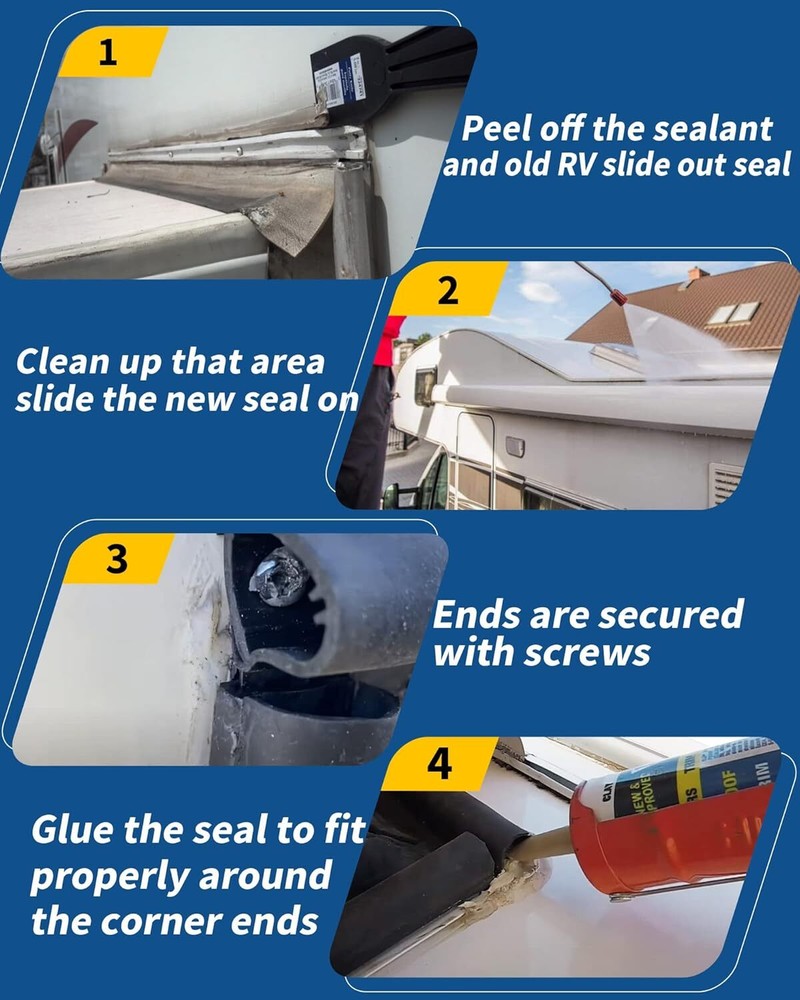 RV Slide Out Seal Combo 018-312-EKD + 018-341 EK for RV Camper Slideout System.