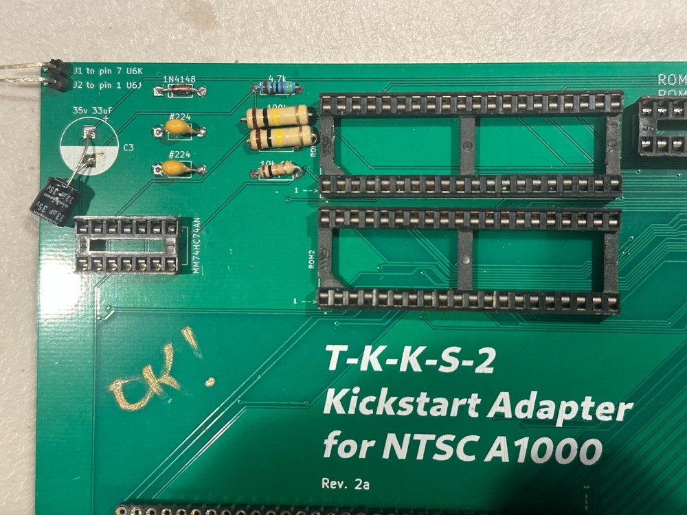 TKKS2 Kickstart Adapter for NTSC Amiga 1000 Vintage Computer READ