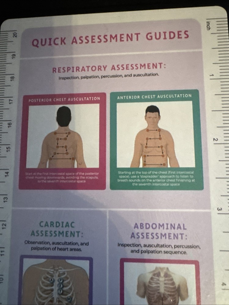 Medical Clipboard Foldable, Black W/Cheat Sheets. New Open Box READ DESCRIPTION