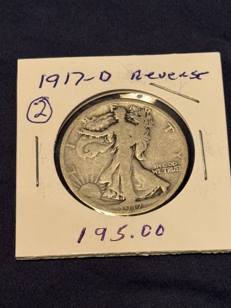 1917 D Reverse Walking Liberty Half Dollar