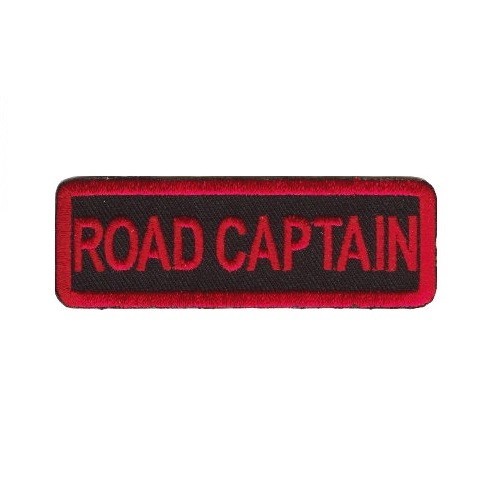 ROAD CAPTAIN PATCH RED ON BLACK