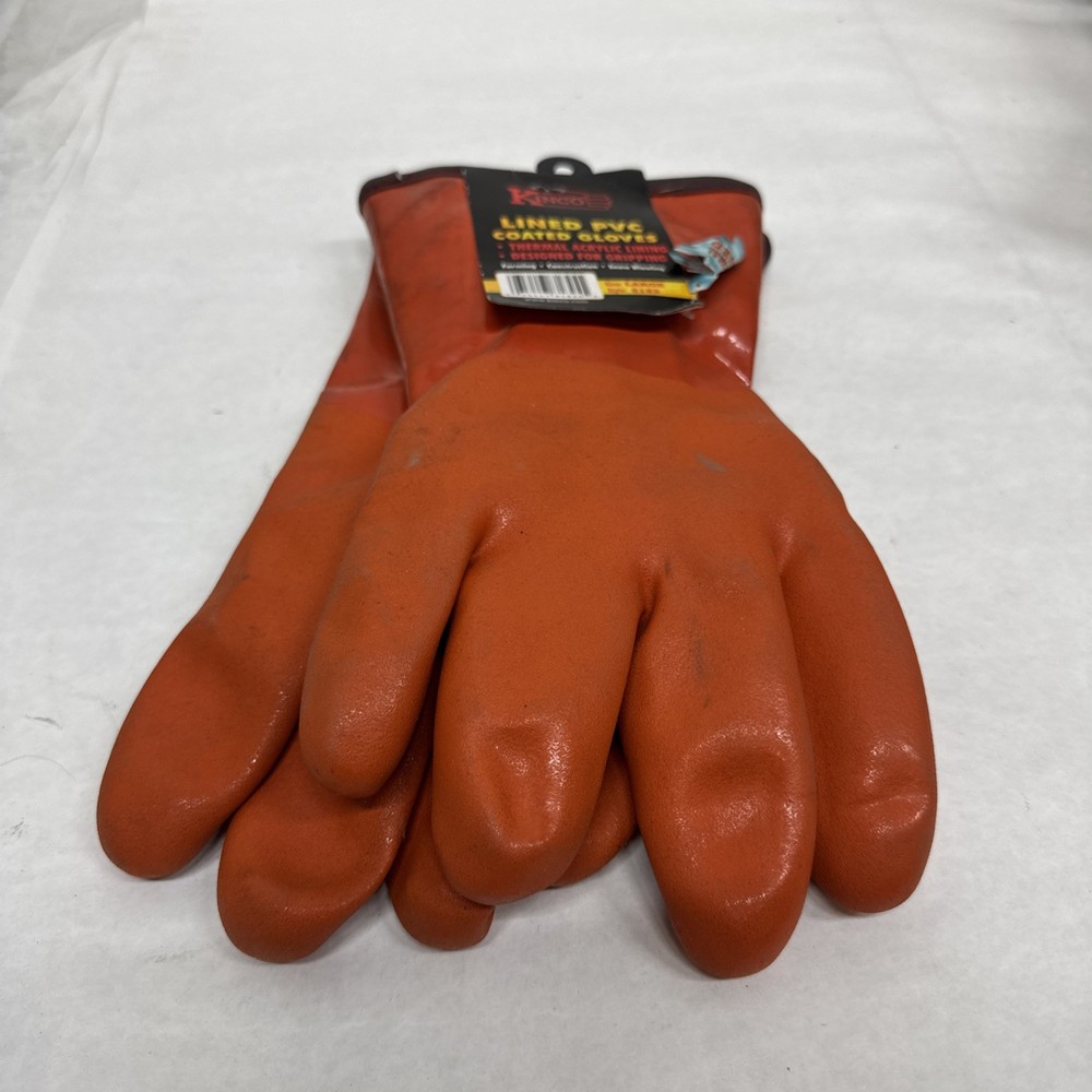 Kinco 8182-L Fully-Coated Orange Work Gloves, Large