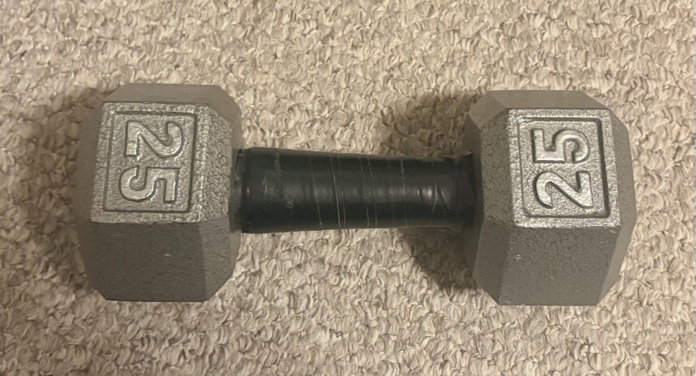 Cast Iron Hex Barbell 25lbs Dumbbell