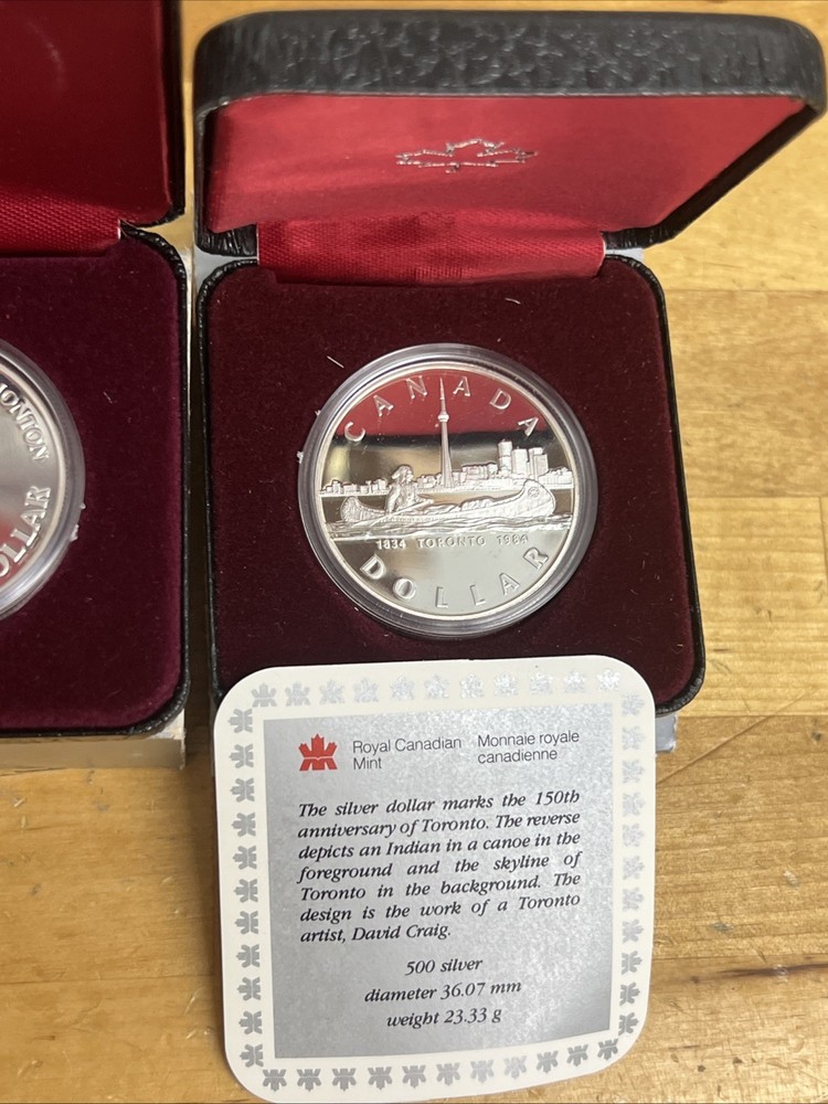 1982-1984 Canada Proof .500 Silver Commerative Dollars Lot 3