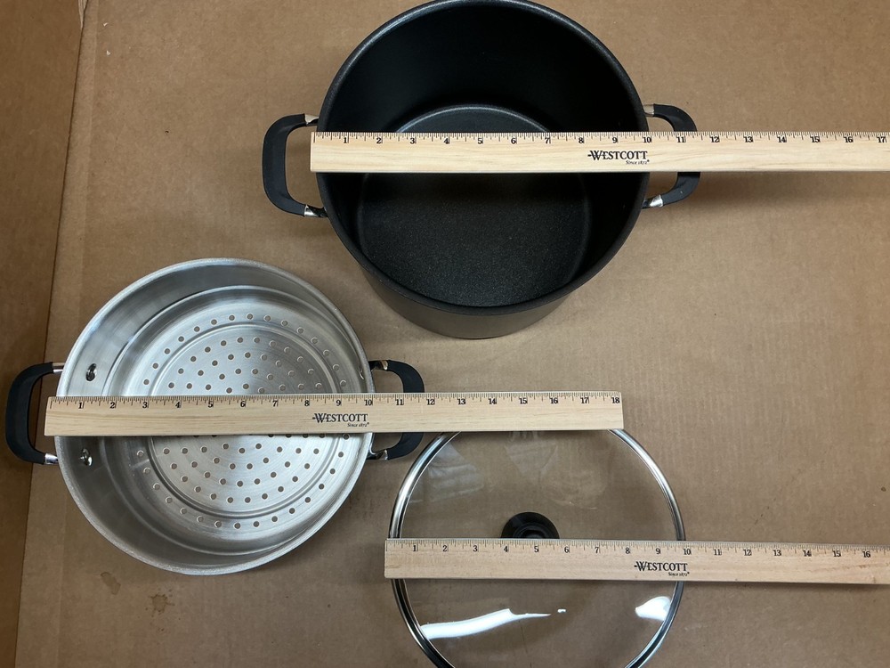 Anolon 10-Piece Bla SmartStack Hard-Anodized Nesting Pots and Pans Cookware Set