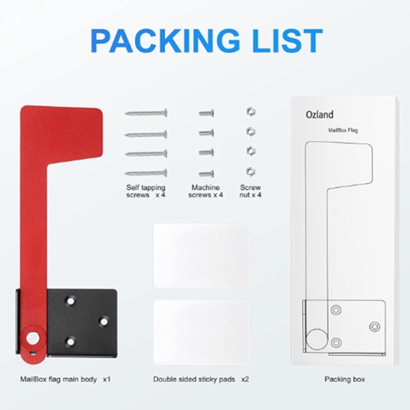 Weatherproof Mailbox Flag Replacement Kits Easy Install Hardware Suitable