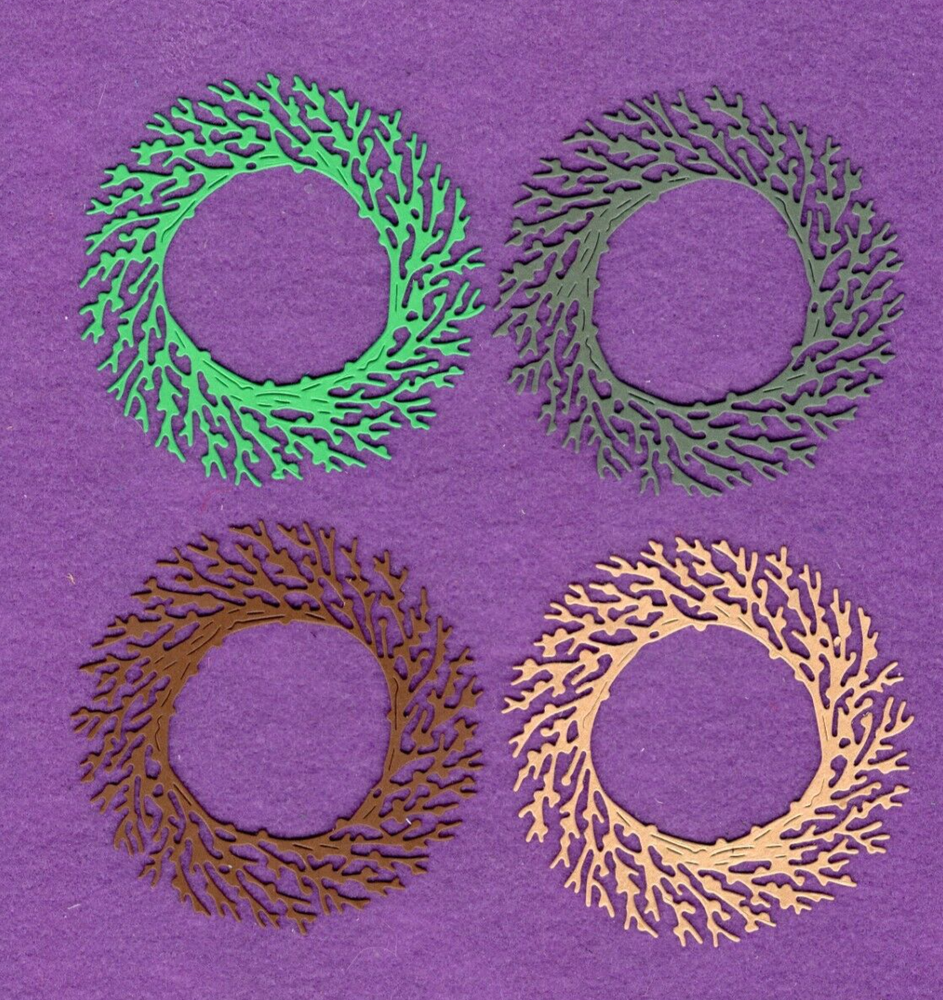 WREATH # 2 die cuts scrapbook cards