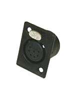 Neutrik NC7FP-B-1 7-pin XLRF Rectangular Panel Receptacle, Black