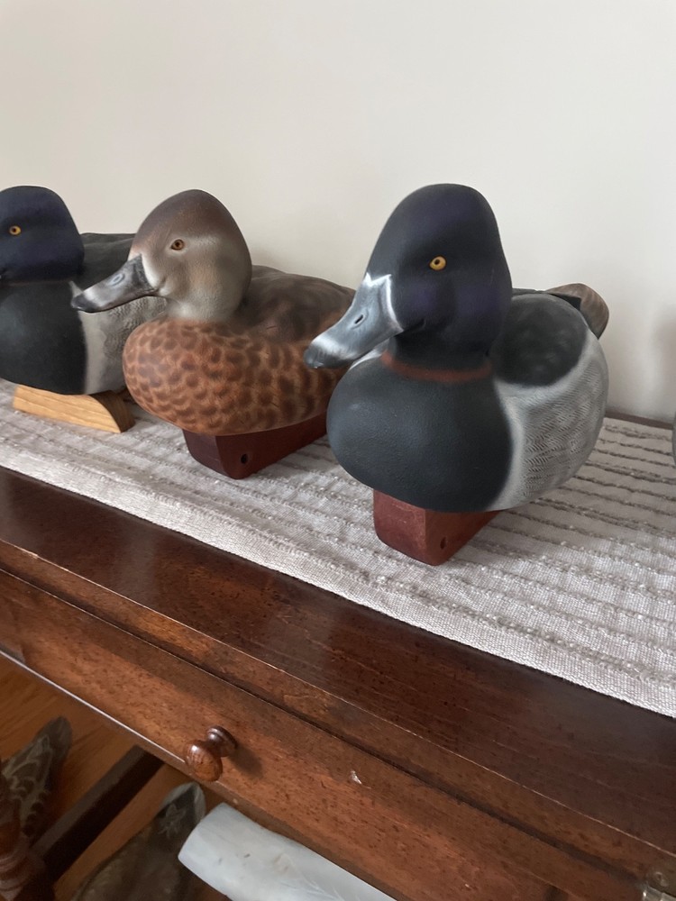 hand carved duck decoys signed