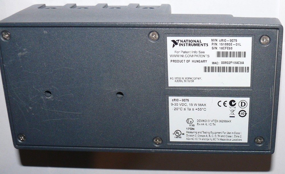 National Instruments NI cRIO-9075 CompactRIO RT Controller 4-Slot FPGA Chassis