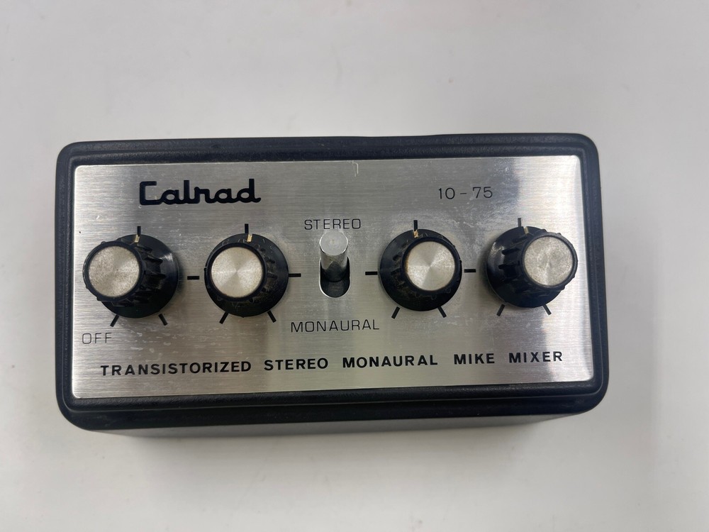 CALRAD TM-5 MIC MICROPHONE MIXER 4-CHANNEL TRANSISTORIZED