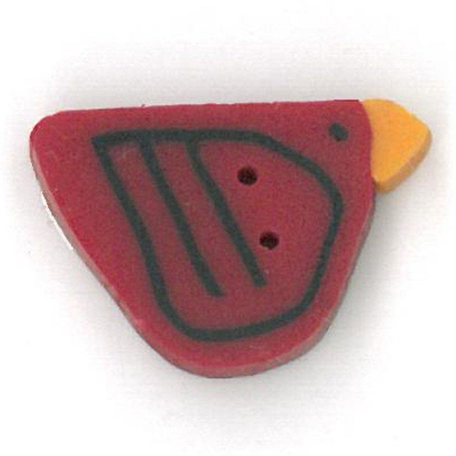 Red Bird Buttons by Just Another Button Company