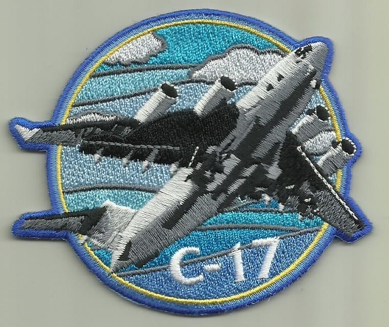 C-17 GLOBEMASTER SKY AIRCRAFT PATCH USAF TRANSPORT AVIATION WAR PILOT USA FLY