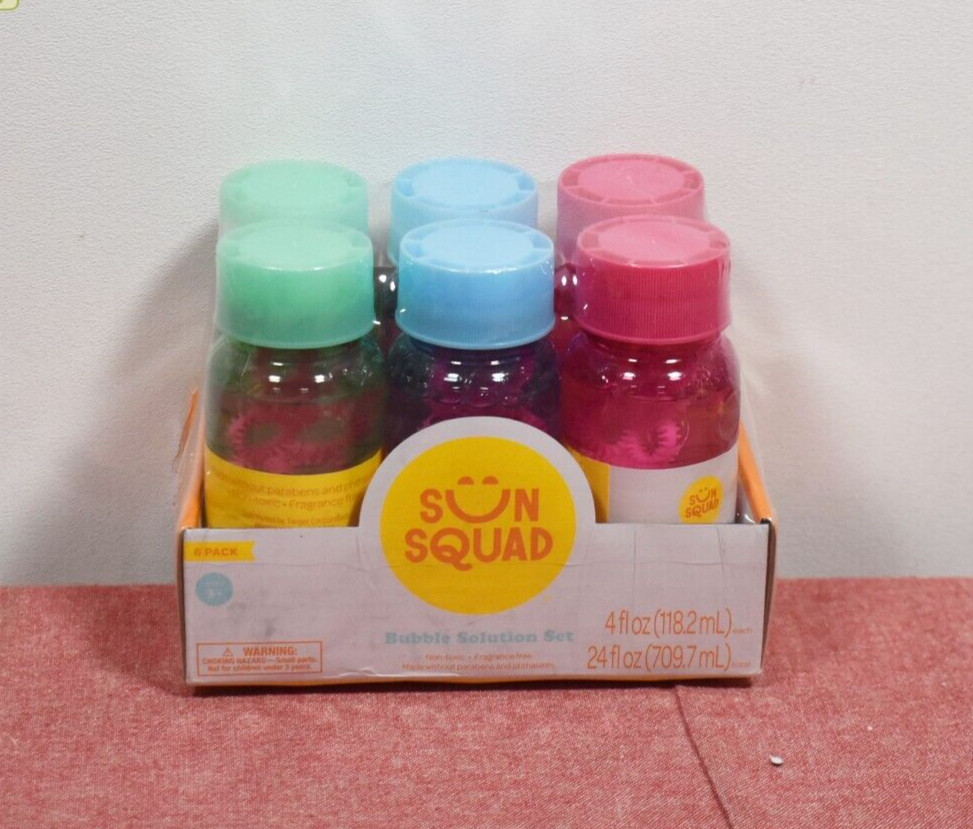 Sun Squad Bubble Solution 4oz 6pk