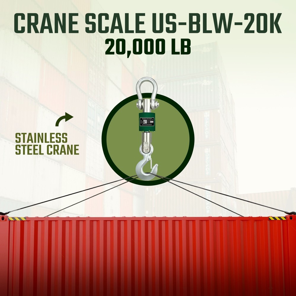 Washdown Safe Wireless 20,000 lb Crane Scale LED with Android App