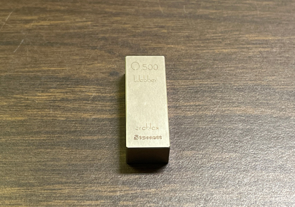 .500" Starrett-Webber Gage Block with certification