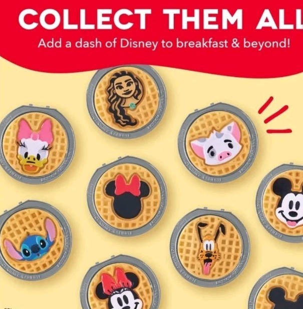 Disney Dash Multimaker Mini Waffle Maker Mickey & Friends 4 Plates NEW