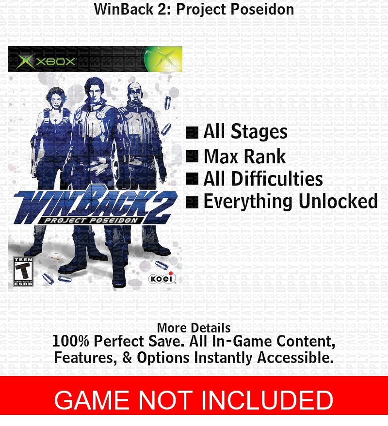 WinBack 2: Project Poseidon XBOX USB Save 100% Unlocked