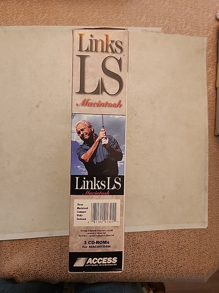 Vintage LinksLS Golf Software for Apple Macintosh- (3) CD ROMs For Macintosh