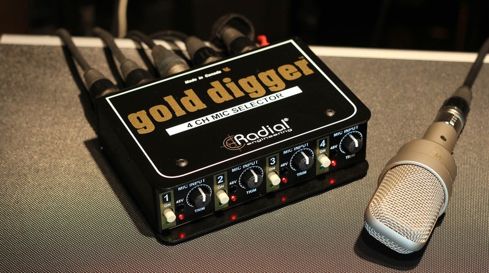 Radial Gold Digger Passive 4-Channel Mic Selector
