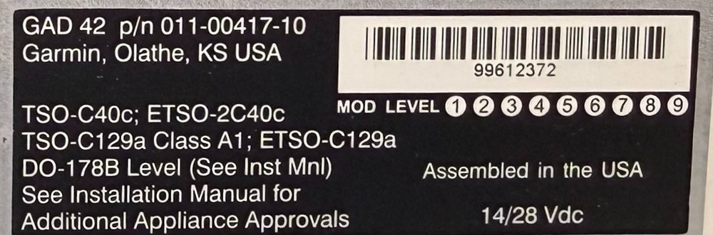 Adapter GAD42 011-00417-10 Removed Working