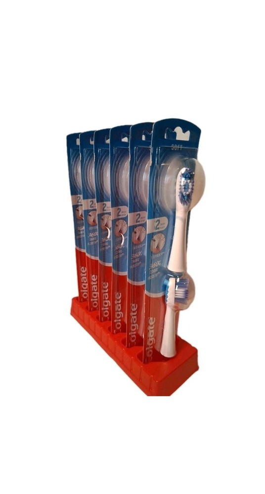 6 Pack Colgate 360 Sonic Floss Tip Soft 2 Pack Replacement Toothbrushes 12 Total
