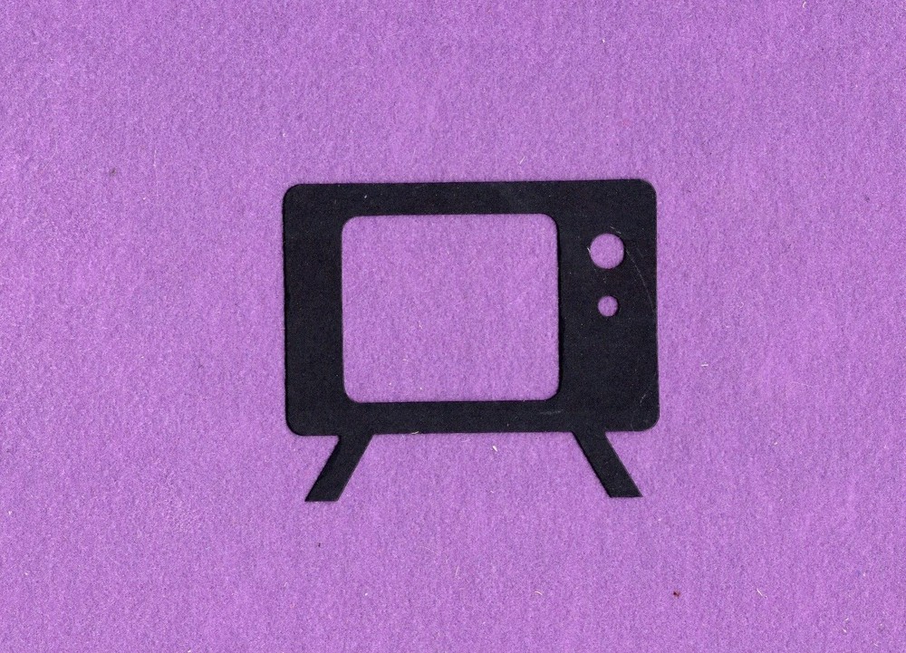 TV die cuts scrapbook cards