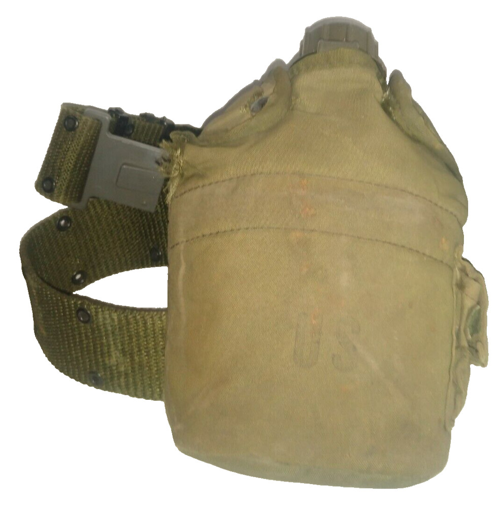 Vintage Army Canteen With Belt