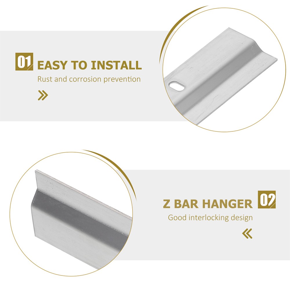 2 Sets Wall Mounting Interlocking Brackets Picture Frame Hardware