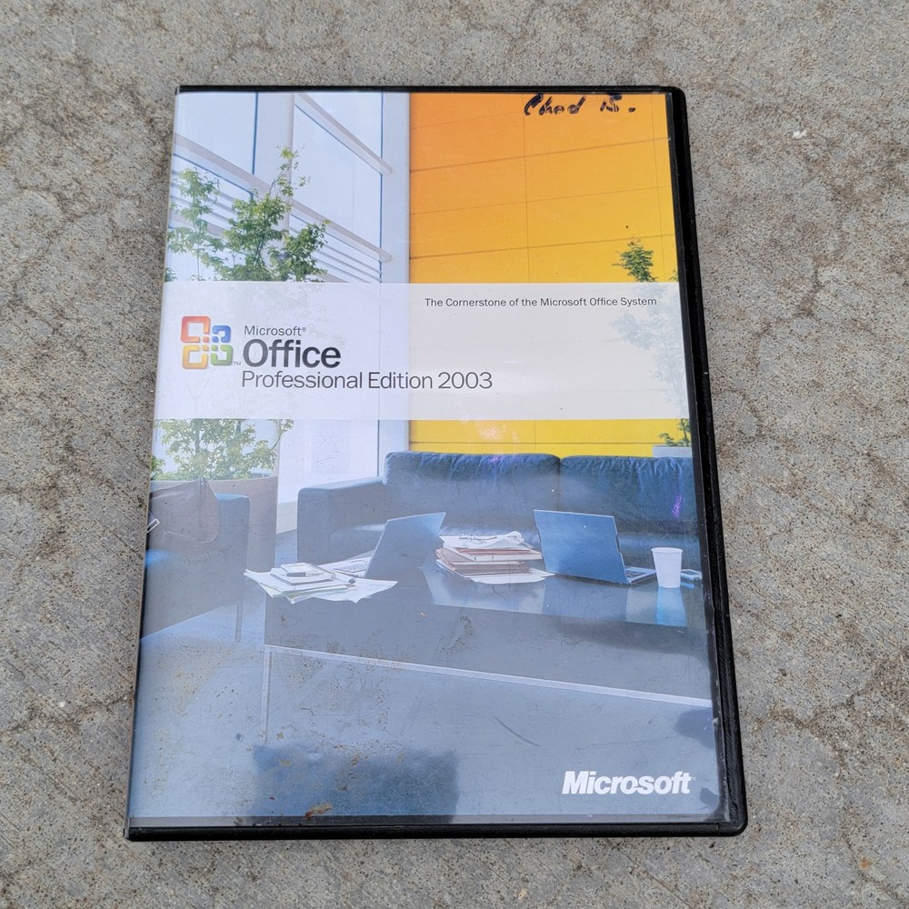 Vintage Microsoft Office Professional 2003 Software Suite 2 Disc PC CD-ROM