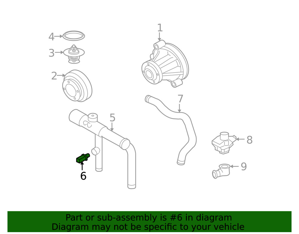 Genuine Ford Engine Coolant Temperature Sensor 3F1Z12A648A