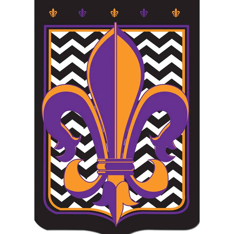 Garden, Chevron Purp/ black & gold