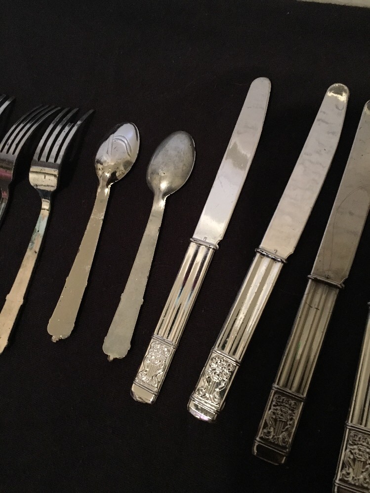 Vintage Plastic Toy Silverware Set