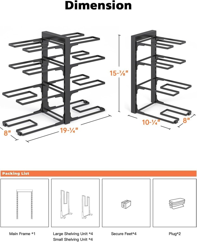 Heavy Duty Adjustable Pot Rack - Effortless Kitchen Organization Made Simple