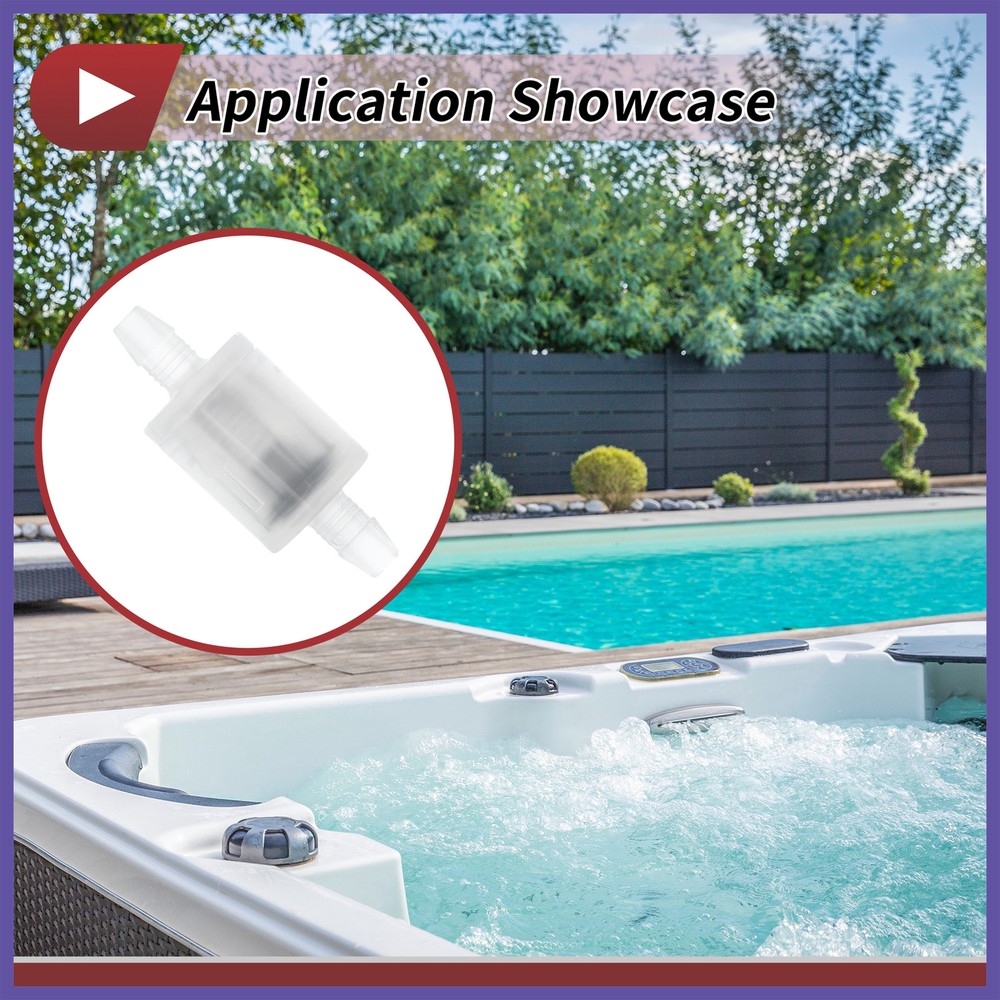 5pcs 1/8" Inline Check Valve One Way Non Return Barb Hose Fitting Plastic Clear