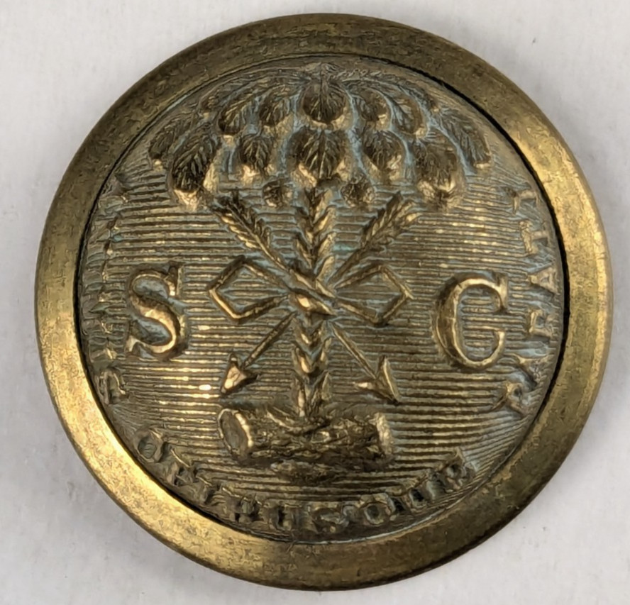 1870s-1920 - South Carolina Officer Uniform Button - M2E